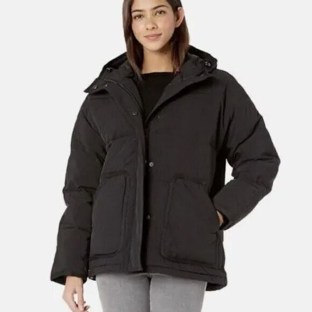 NEW Madewell‎ Holland Quilted Puffer Parka in black, 1X